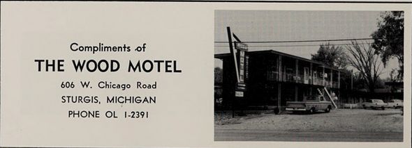Wood Motel - 1963 High School Yearbook Ad